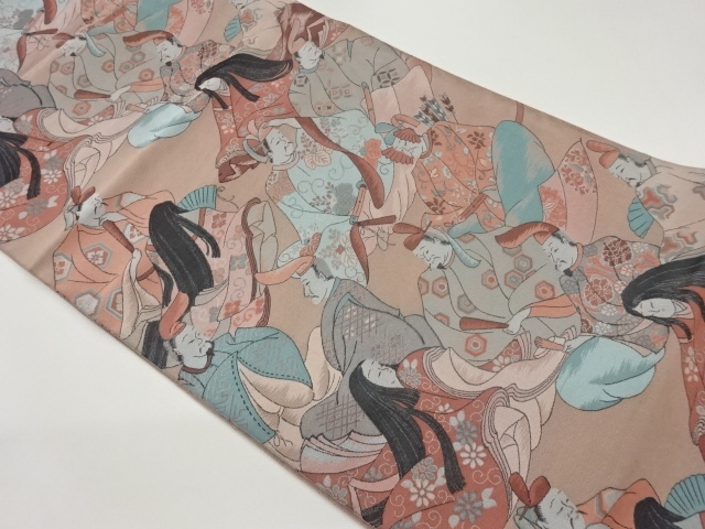 JAPANESE FUKURO OBI / WOVEN PEOPLE IN THE HEIAN ERA